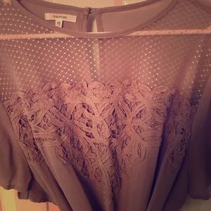 Dusty Pink lace retro blouse.